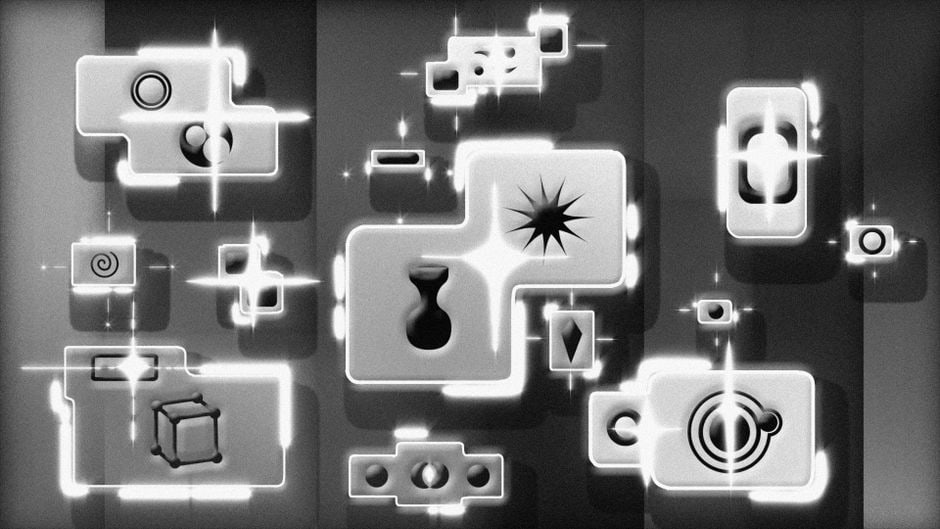 A abstract digital representation of AI generating diverse ideas, with flowing lines and glowing nodes, suggesting a rapid but sometimes unrefined output of creative concepts.
