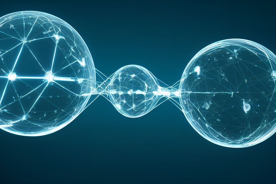 An abstract illustration of a digital lock icon surrounded by interconnected lines and data points, symbolizing complex online security and data protection.